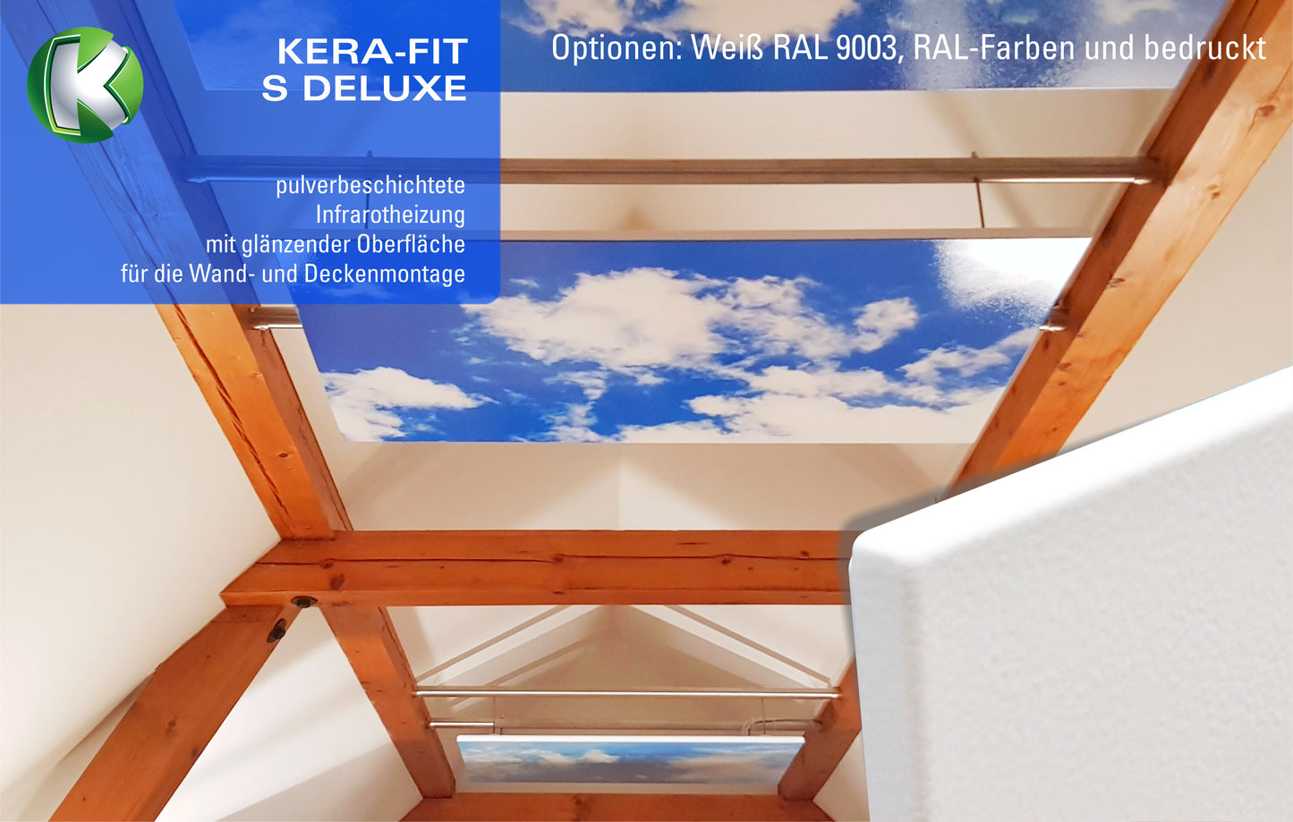 HTI - Steel Line Infrarotdeckenheizung Ceiling seidenmatt