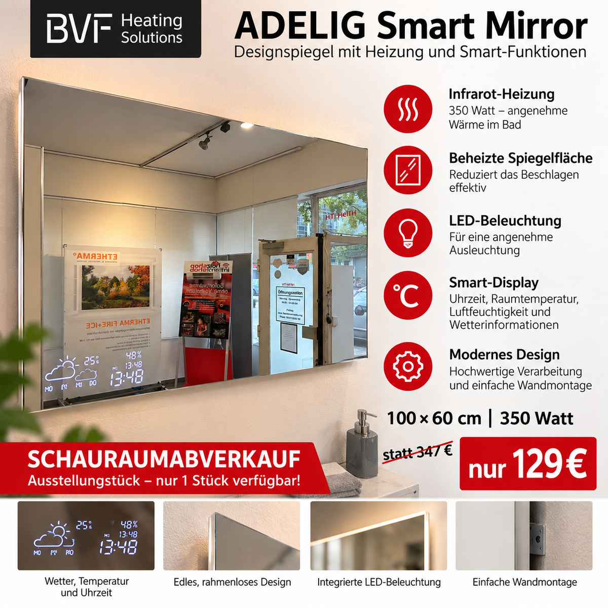 Schauraumabverkauf Infrarotheizungen