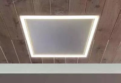 LED Lichtrahmen für HTI Steel Line Performance Infrarotheizkörper gravelly snow