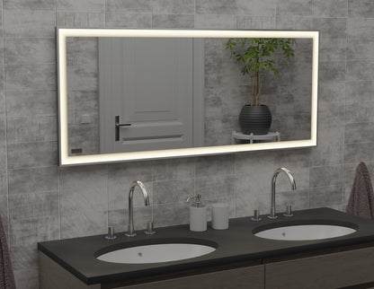 Infranomic LED Line Spiegelheizung mit Rahmen