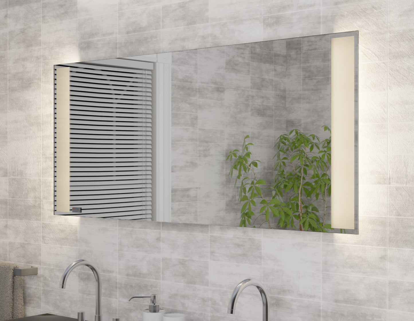 Infranomic LED Line Spiegelheizung rahmenlos