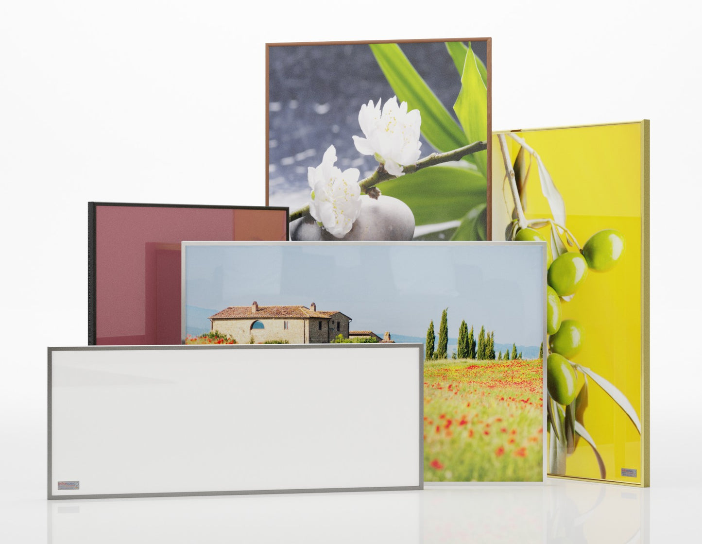 Aufpreis Sonderrahmen Infranomic Frame-Line Glas Infrarotheizung weiss, schwarz, Spiegel oder Bildmotiv