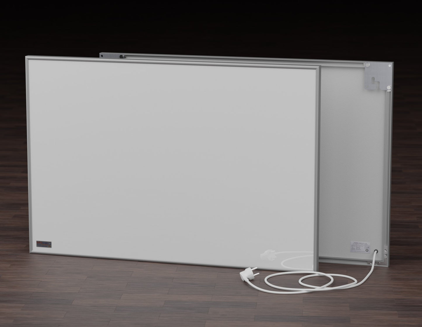 Infranomic Frame-Line Glas Infrarotheizung weiss oder schwarz, glänzend