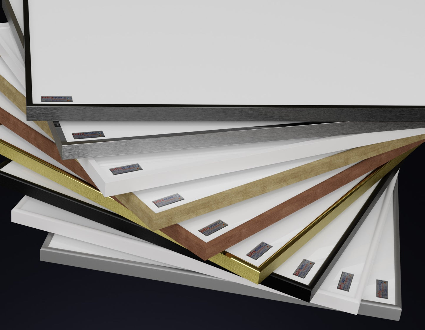 Aufpreis Sonderrahmen Infranomic Frame-Line Glas Infrarotheizung weiss, schwarz, Spiegel oder Bildmotiv