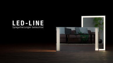 Infranomic LED Line Spiegelheizung rahmenlos