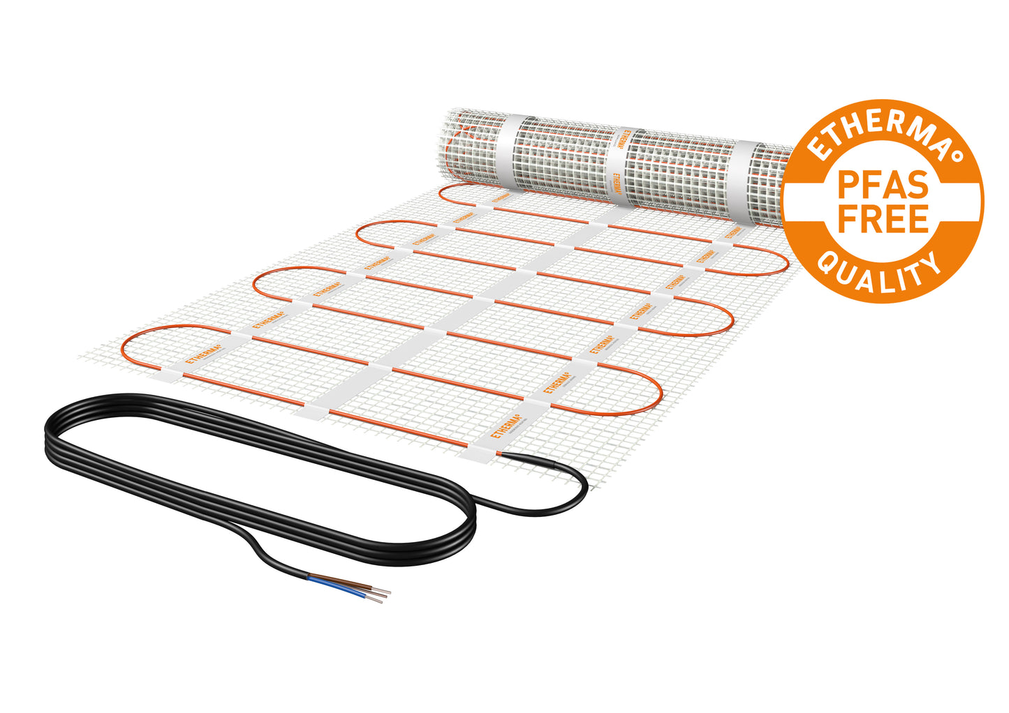 ETHERMA eFloor pro die PFAS-Freie Netheizmatte für Fliesen- und Steinböden