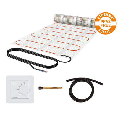 ETHERMA eFloor pro die PFAS-Freie Netheizmatte für Fliesen- und Steinböden