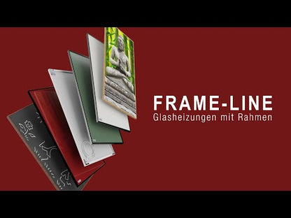 Aufpreis Echtholzrahmen Infranomic Frame-Line Glas Infrarotheizung weiss, schwarz, Spiegel oder Bildmotiv
